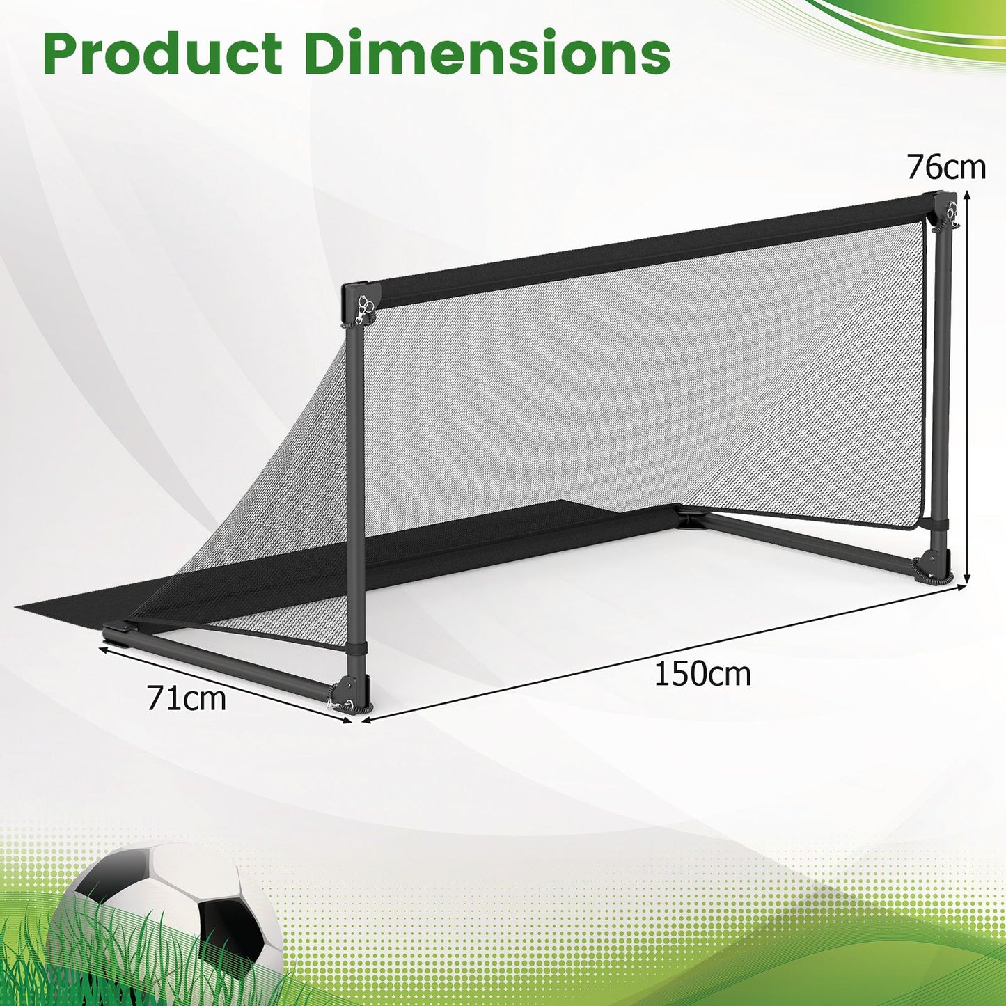 Foldable Pop-up Soccer Goal with Net