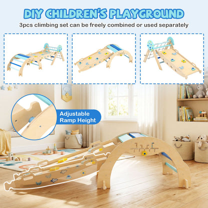 Foldable Climbing Toys with Arch and Climber for Toddlers