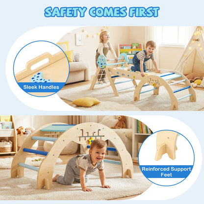 Foldable Climbing Toys with Arch and Climber for Toddlers