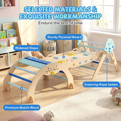Foldable Climbing Toys with Arch and Climber for Toddlers