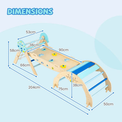 Foldable Climbing Toys with Arch and Climber for Toddlers