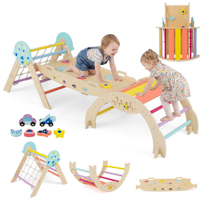 Foldable Climbing Toys with Arch and Climber for Toddlers