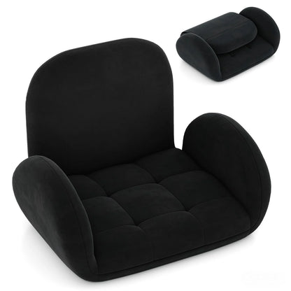 Folding Floor Chair, Lazy Sofa Bed Chair Seat with Adjustable Backrest & Armrests