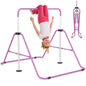 Folding Gymnastics Bar, Height Adjustable Horizontal Kip Bars with Anti-slip Base