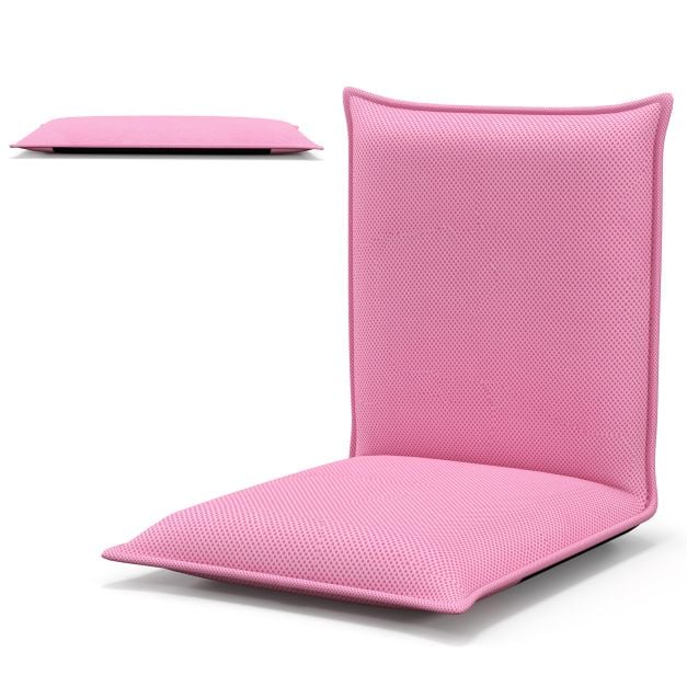 Folding Floor Chair, Lazy Sofa Lounger Recliner with 6-Position Adjustable Backrest