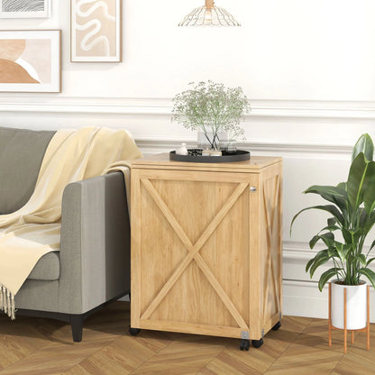 Folding Sewing Table, Rolling Drop Leaf Sewing Workstation Computer Desk