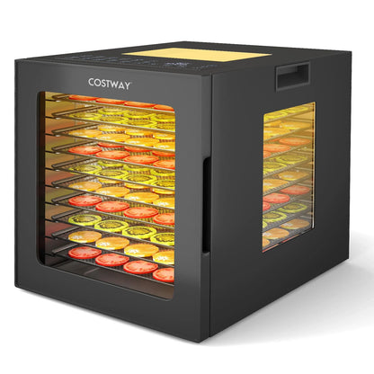Food Dehydrator with 10 Stainless Steel Trays 10 Presets and 48H Timer