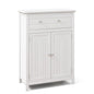 Freestanding Floor Storage Cabinet with Drawer and Adjustable Shelf