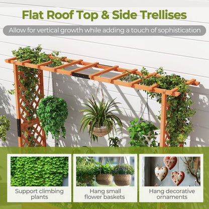 Freestanding Raised Garden Bed Planter Box Planter Box with Trellis