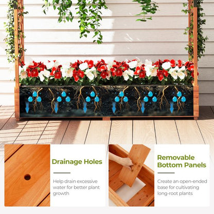 Freestanding Raised Garden Bed Planter Box Planter Box with Trellis