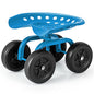 GiantexUK Rolling Garden Cart, Outdoor Gardening Planting Station Trolley with Adjustable Swivel Seat