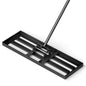 GiantexUK Lawn Leveling Rake 30/36/42” x 10”, Powder Coated Steel Lawn Leveller with 77” Long Handle