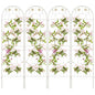 GiantexUK 180/220x50cm Garden Trellis, 2/4 Pack Tall Galvanized Metal Fence Climbing Plants Support Frame