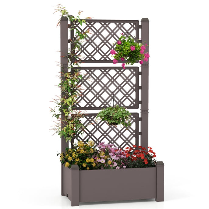 GiantexUK Garden Planter with Adjustable Trellis