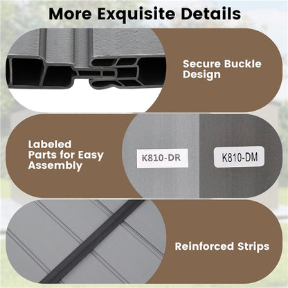 Plastic Tool Shed Floor Mat Grass Patio Floor Mat with Non-slip Surface