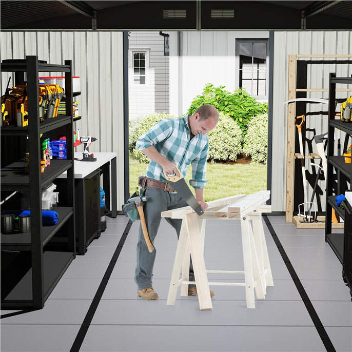 Plastic Tool Shed Floor Mat Grass Patio Floor Mat with Non-slip Surface