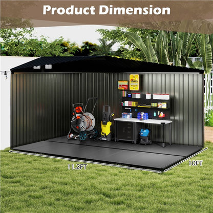 Plastic Tool Shed Floor Mat Grass Patio Floor Mat with Non-slip Surface