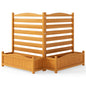 3-Panel Freestanding Air Conditioner Fence with Planter Box