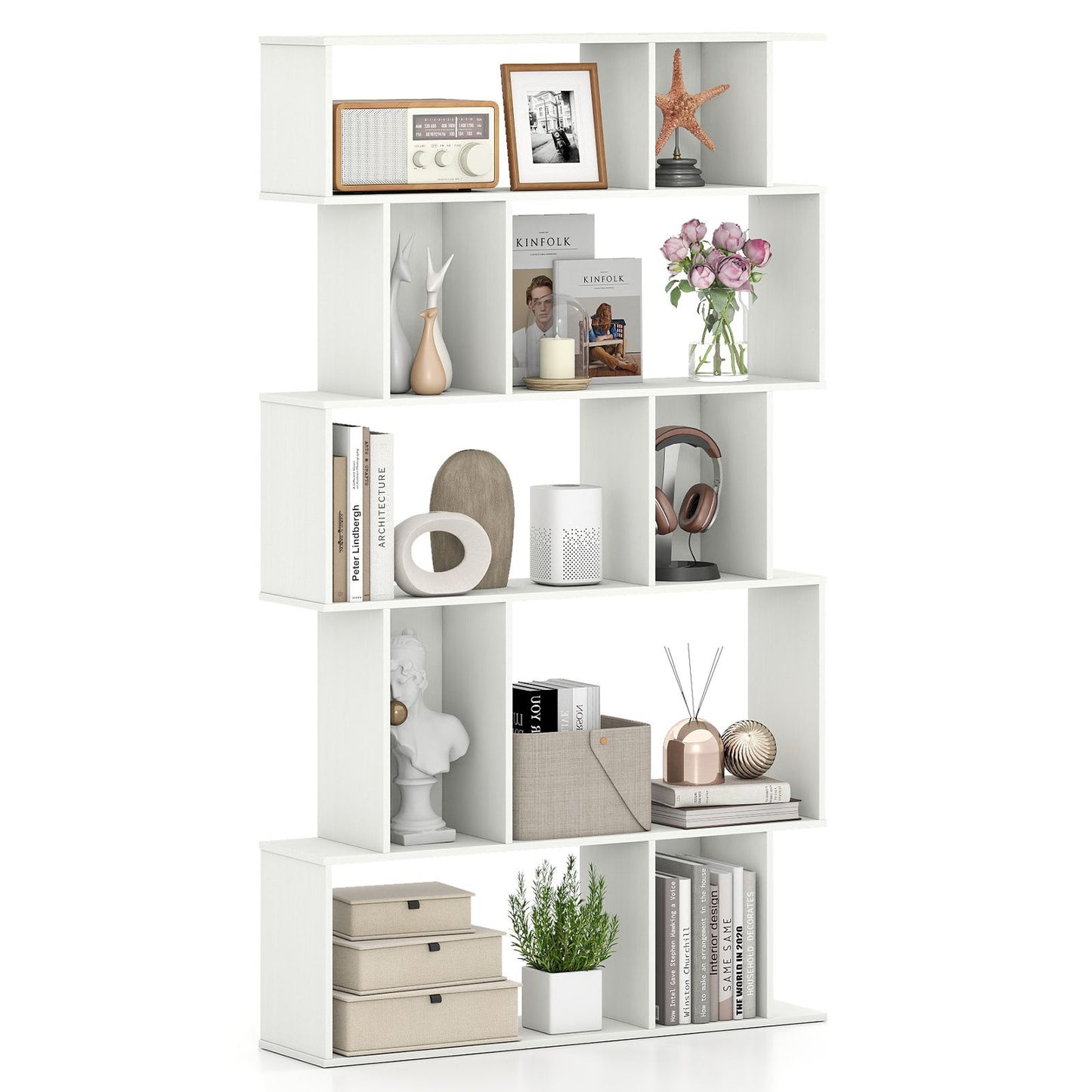 Home Office Industrial Decorative Bookshelf Display Stand Rack