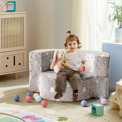 Convertible Glow-in-the-Dark Kids Sofa with Removable Washable Cover