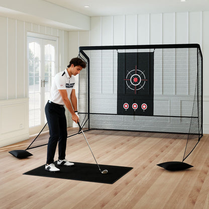 Golf Practice Hitting Net Golf Cage with Dual Side Barriers