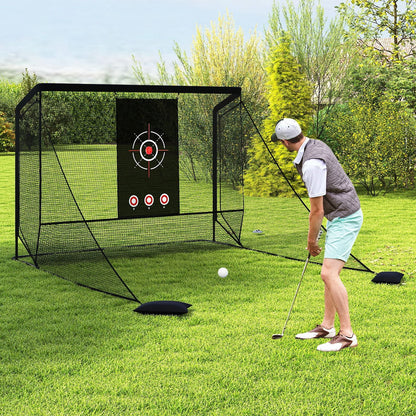 Golf Practice Hitting Net Golf Cage with Dual Side Barriers