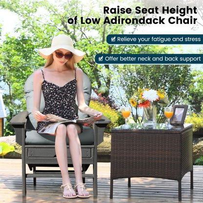12 CM Thick Tufted Patio Adirondack Chair Cushion