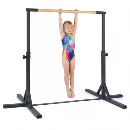 90-150cm Height Gymnastics Training Bar with Non-slip Rubber Pads