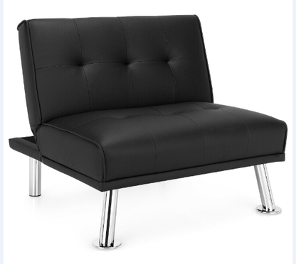 Single Sofa Chair with 3-Position Adjustable Backrest for Home Office