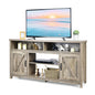Modern Farmhouse TV Cabinet with Barn Doors for TVs Up to 65 Inches