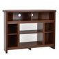Wood Corner Universal TV Stand with Storage Cabinets and Adjustable Shelves