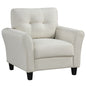 Tufted Upholstered Accent Chair with Non-slip Foot Pads