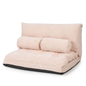 Double Folding Sofa Bed, 6-Position Adjustable Lounger Sleeper Seat Chair with 2 Pillows