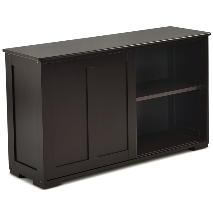 Storage Sideboard with Sliding Door and Double Partition