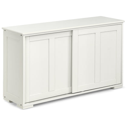 Storage Sideboard with Sliding Door and Double Partition