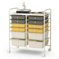 GiantexUK 12 Drawers Storage Trolley, Multipurpose Utility Rolling Cart on Wheels