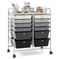 GiantexUK 12 Drawers Storage Trolley, Multipurpose Utility Rolling Cart on Wheels
