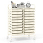 GiantexUK 20 Drawers Storage Trolley, Multipurpose Mobile Rolling Cart with Lockable Wheels