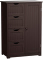 Freestanding Storage Cupboard with Adjustable Shelf and Drawers