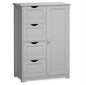 Freestanding Storage Cupboard with Adjustable Shelf and Drawers