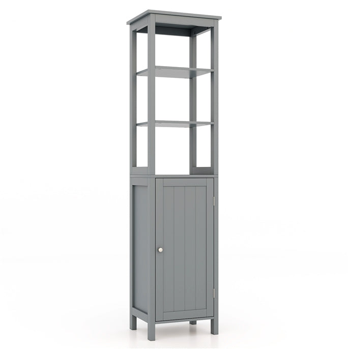 Freestanding Floor Cabinet with 3-Position Middle Panel and Anti-Toppling Mechanism