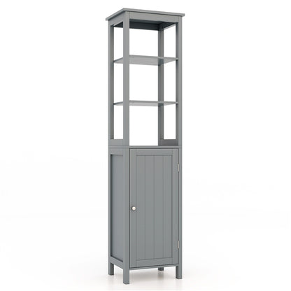 Freestanding Floor Cabinet with 3-Position Middle Panel and Anti-Toppling Mechanism