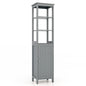Freestanding Floor Cabinet with 3-Position Middle Panel and Anti-Toppling Mechanism