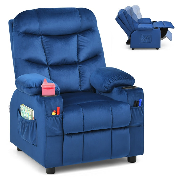 Adjustable Larger Kids Lounge Recliner Chair with 2 Cup Holders