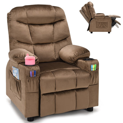 Adjustable Larger Kids Lounge Recliner Chair with 2 Cup Holders
