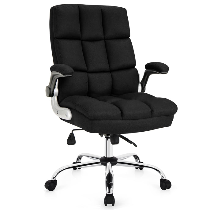 Executive Office Chair, Ergonomic High Back Swivel Computer Desk Chairs with Flip-up Armrests