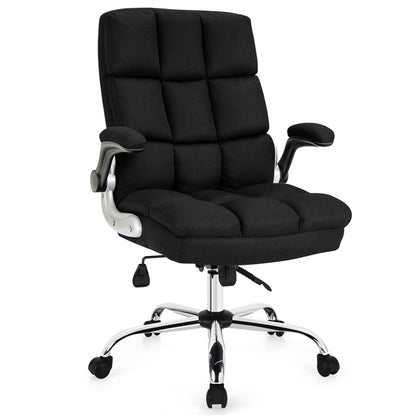 Executive Office Chair, Ergonomic High Back Swivel Computer Desk Chairs with Flip-up Armrests