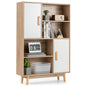 Freestanding Wooden Sideboard Storage Cabinet with 2 Doors and 4 Shelves