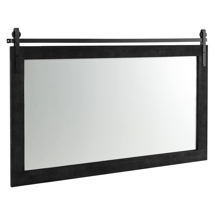 Farmhouse Bathroom Wall Mirror with Fir Wood Frame