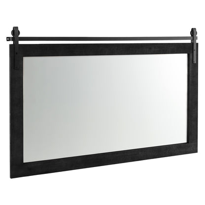 Farmhouse Bathroom Wall Mirror with Fir Wood Frame